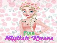 Elsa Frozen Stylish Roses Dress Up Game