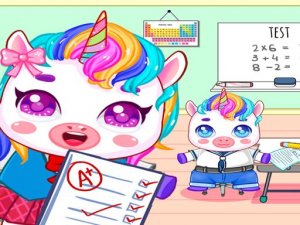 Mini Town: My Unicorn School Kids Games 2021 Online Game - Kids Education Game