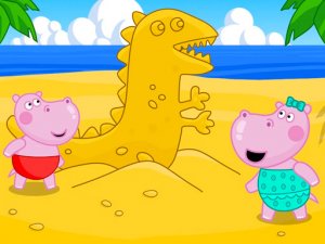 Hippo Beach Adventures Online Game for Kids
