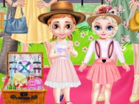 Princess Family Flower Picnic Dress Up Game - Dress Up Game